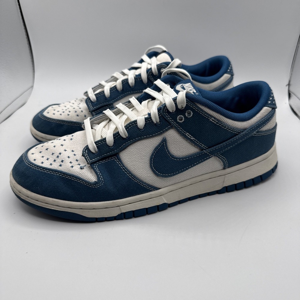 Nike Dunk Low SE Sashiko Industrial Blue Summit White Men's 11 DV0834-101 - Picture 2 of 12
